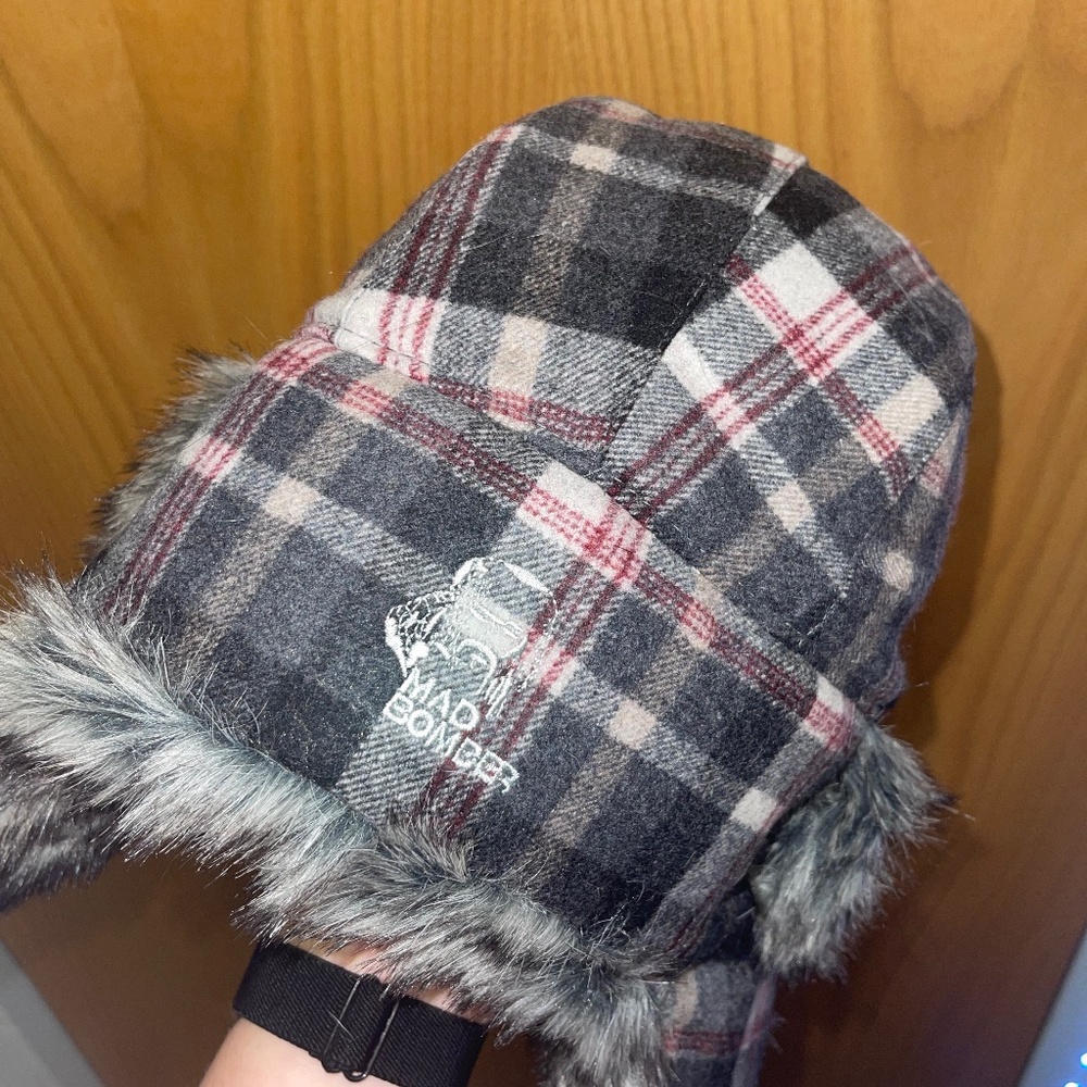 Mad Bomber Plaid Faux Fur Hat